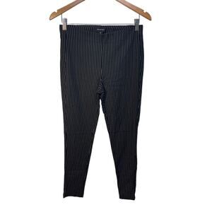 Who What Wear Black‎ White Pinstripe Dress Legging Size 8 Pre-owned
